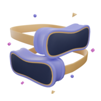 3d icona vr bicchieri metaverso illustrazione concetto icona rendere png