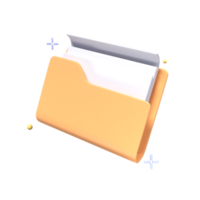 3d icon folder business illustration concept icon render png