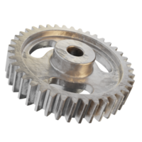 3d icon cog gears realistic metal texture engineer mechanical illustration concept icon render png