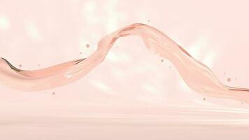 pink abstract cosmetic background . 3D render photo