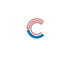 Letter C Logo Initial Tech Icon Design Concept Elements Vector. vector
