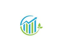 Creative Unique Green Financial Logo Design Template Vector. vector
