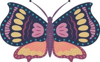 vistoso mariposa insecto natural decoración celebracion primavera temporada ilustración gráfico elemento Arte tarjeta vector