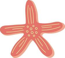 Sea Starfish Vacations Tropical Image Travel Flat Element Icon vector