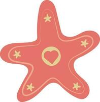 Sea Starfish Vacations Tropical Image Travel Flat Element Icon vector