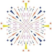 Festive Celebration Party Fireworks Vector Illustration