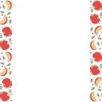 Apple background with place for text. Drawn apple illustration vector