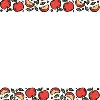 Apple background with place for text. Drawn apple illustration vector