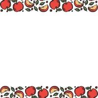 Apple background with place for text. Drawn apple illustration vector