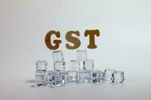 Cold tax GST Goods and Service Tax alphabet ice cube photo