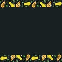 Pera antecedentes con sitio para texto. dibujado Pera ilustración vector