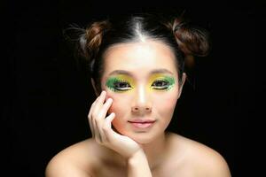 Asian Woman Fashion Makeup photo