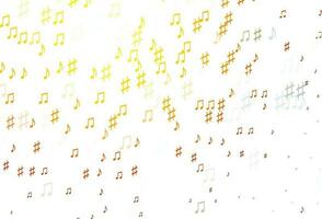 Light Orange vector backdrop with music notes.