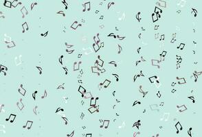 Light colorful vector backdrop with music notes.