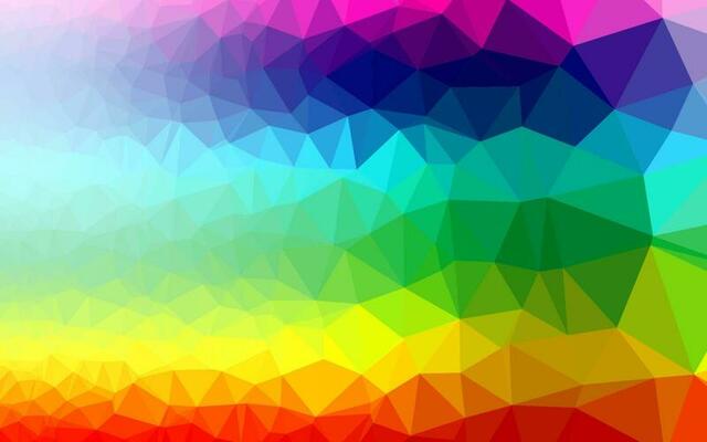 Light Multicolor, Rainbow vector polygonal pattern.
