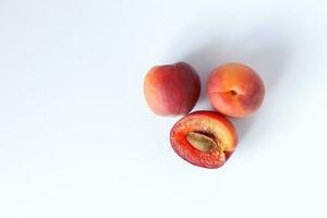 Red Ripe Apricot Peach juicy sweet natural daylight photo