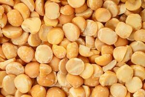 Yellow split chickpea peas boot chana dal photo