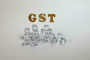 Cold tax GST Goods and Service Tax alphabet ice cube photo