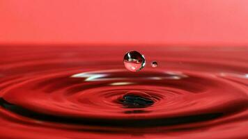 Water droplet drop splash collision dripping pillar reflection refraction photo