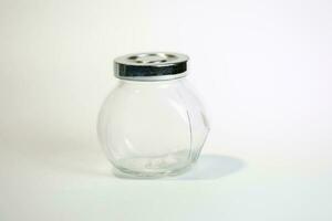 Small Transparent Glass Jar photo