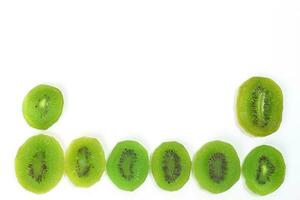 Dry preserved green kiwi ripe fruit slice colorful sweet photo