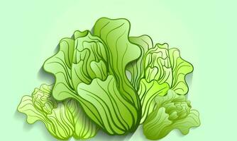 fresh mustard vegetables vector illustration background