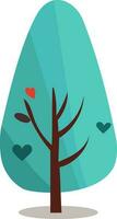 Isolated Tree Icon In Flat Style. vector