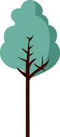 árbol icono en verde color plano estilo. vector