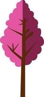 ilustración de árbol icono en rosado color. vector