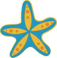 mar estrella de mar vacaciones tropical imagen viaje plano elemento icono vector