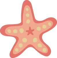 Sea Starfish Vacations Tropical Image Travel Flat Element Icon vector