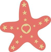 Sea Starfish Vacations Tropical Image Travel Flat Element Icon vector