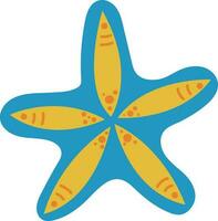 Sea Starfish Vacations Tropical Image Travel Flat Element Icon vector