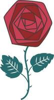 Rose Flower Illustration Design Graphic Element Art Card vector