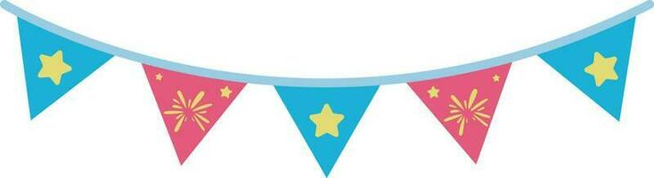 Triangle Colorful Cute Party Flags Illustration Special Style vector