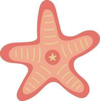 Sea Starfish Vacations Tropical Image Travel Flat Element Icon vector