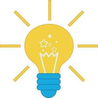 Lightbulb Power Bright Illustration Icon vector