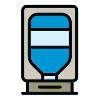 Purified aqua cooler icon vector flat