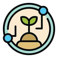 Smart farm icon vector flat