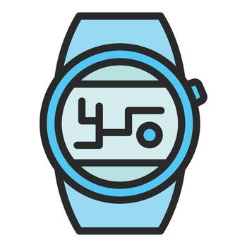 Tracker device icon vector flat