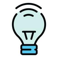 Bulb sensor icon vector flat