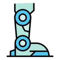 Robot foot icon vector flat