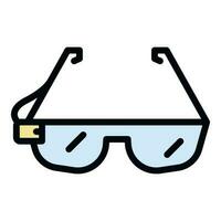 Virtual reality glasses icon vector flat