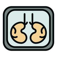 Surgery bioprinting icon vector flat