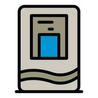 Aqua machine icon vector flat