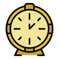School time icon vector flat