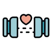 Reanimate heart icon vector flat
