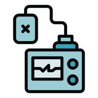 Defibrillator tool icon vector flat