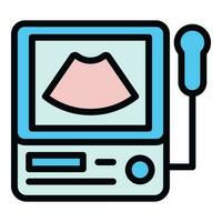 Medical ultrasound icon vector flat