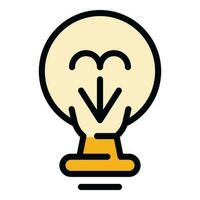 Led smart lightbulb icon vector flat